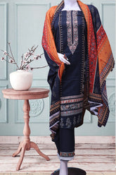 Royal Fashion Digital Printed Lawn Unstitched 3 Piece Suit - MF02